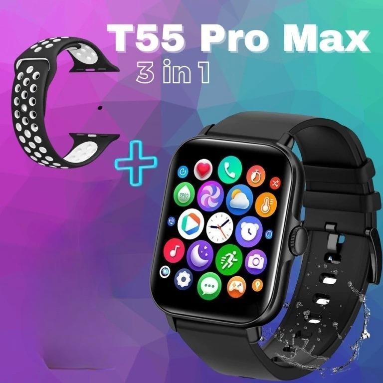 SmartWatch T55 promax Tahan Air Jam Pintar Bluetooth Olahraga Smart Watch Gps Peta Hd Touchscreen Ja