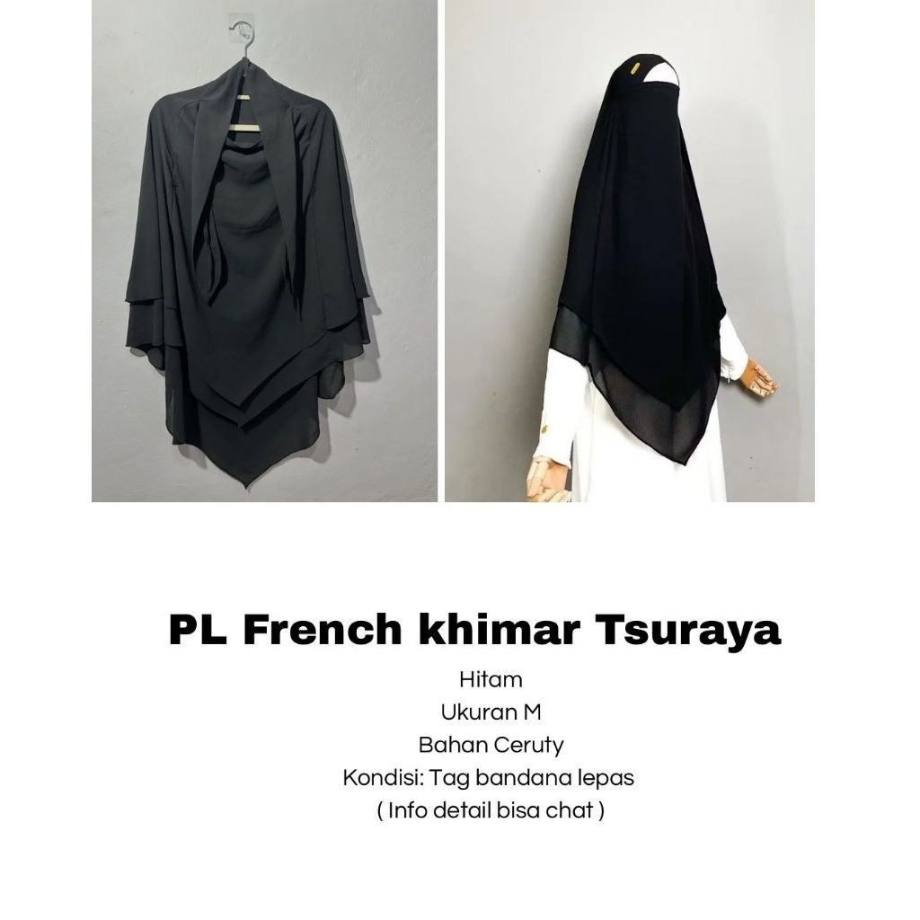 Preloved Khiband Pasband dan French Khimar (Tsurayya, Ziyah id, dan Yoora Sarah)