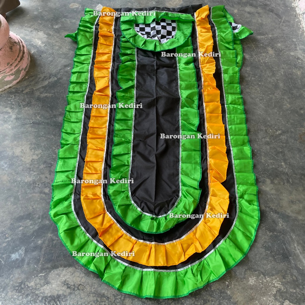 Barongan Kediri Kemul Barongan Anak SD Pentas Dewasa Warna Biru Hitam Merah Kuning Hijau 3 Shap