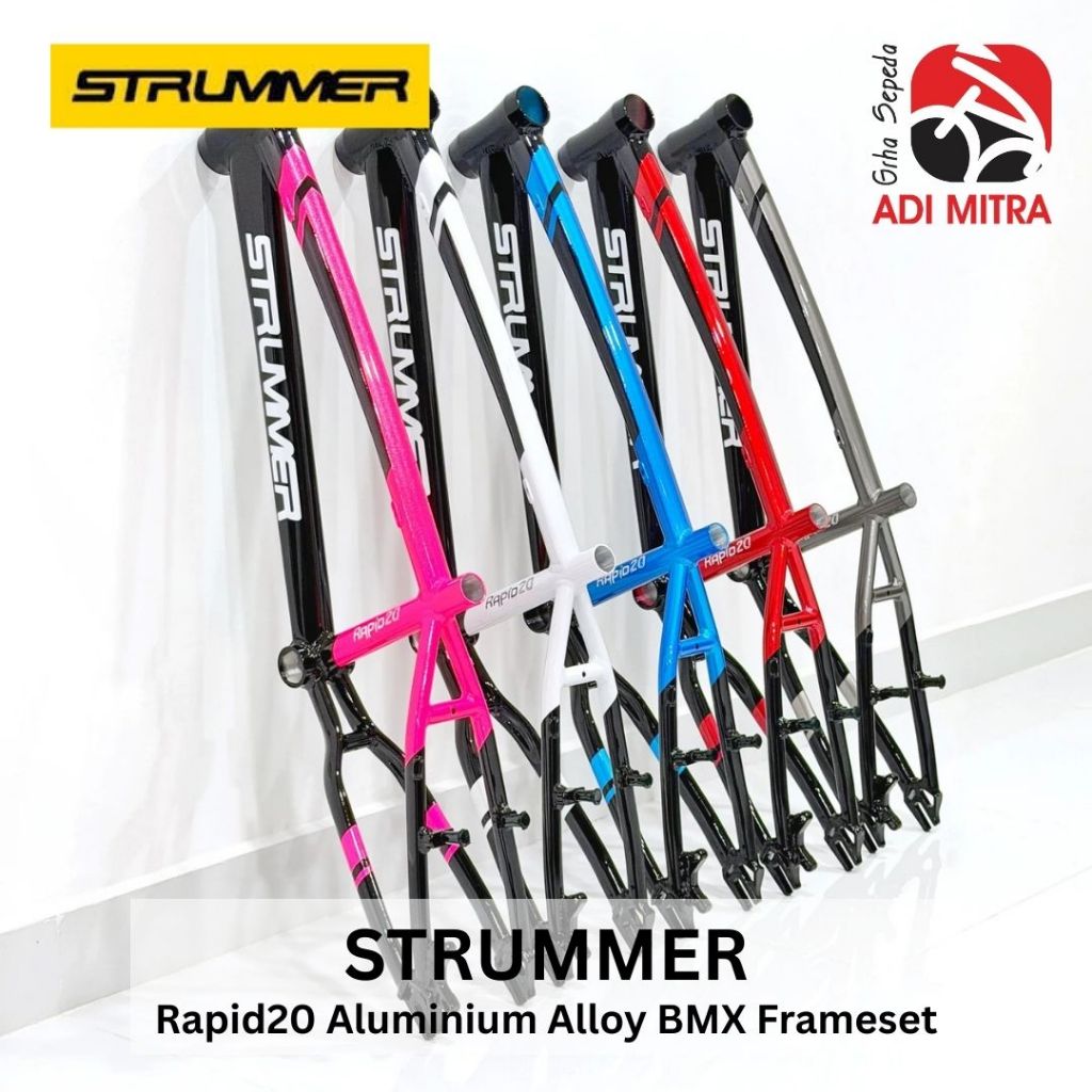 Strummer Frame Rapid 20 / Fork BRX-5 Aluminium Alloy BMX roda 20" Tanpa Pivot