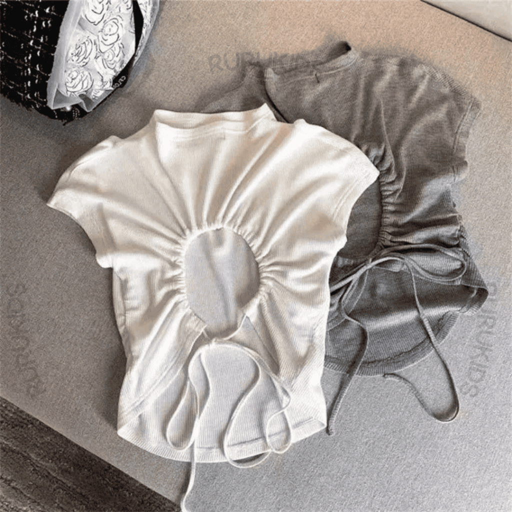 Baju Anak Perempuan | Kaos Crop Top Anak | Baju Anak Fashion Korea