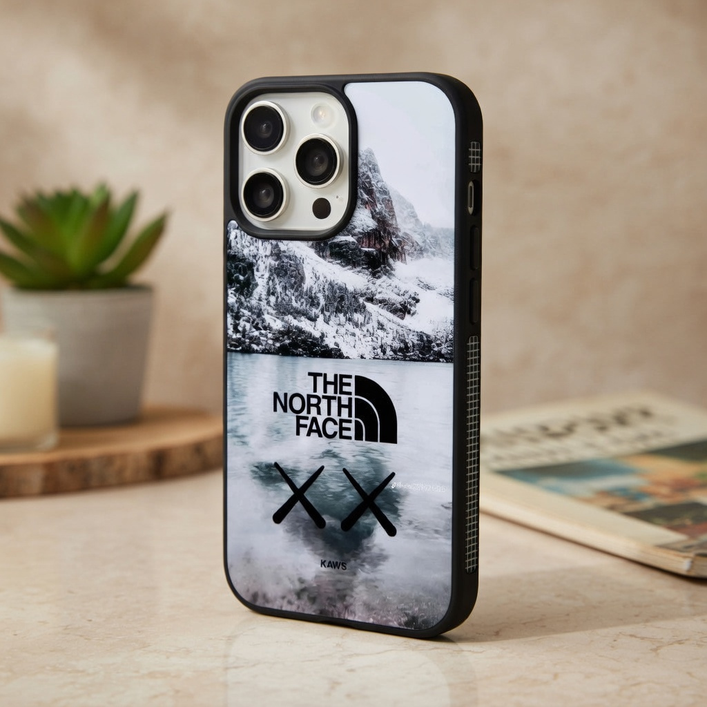 Hybrid Case iPhone 17 16 15 14 13 12 11 Pro Max Mini Plus X Xs XR The North Face DC108