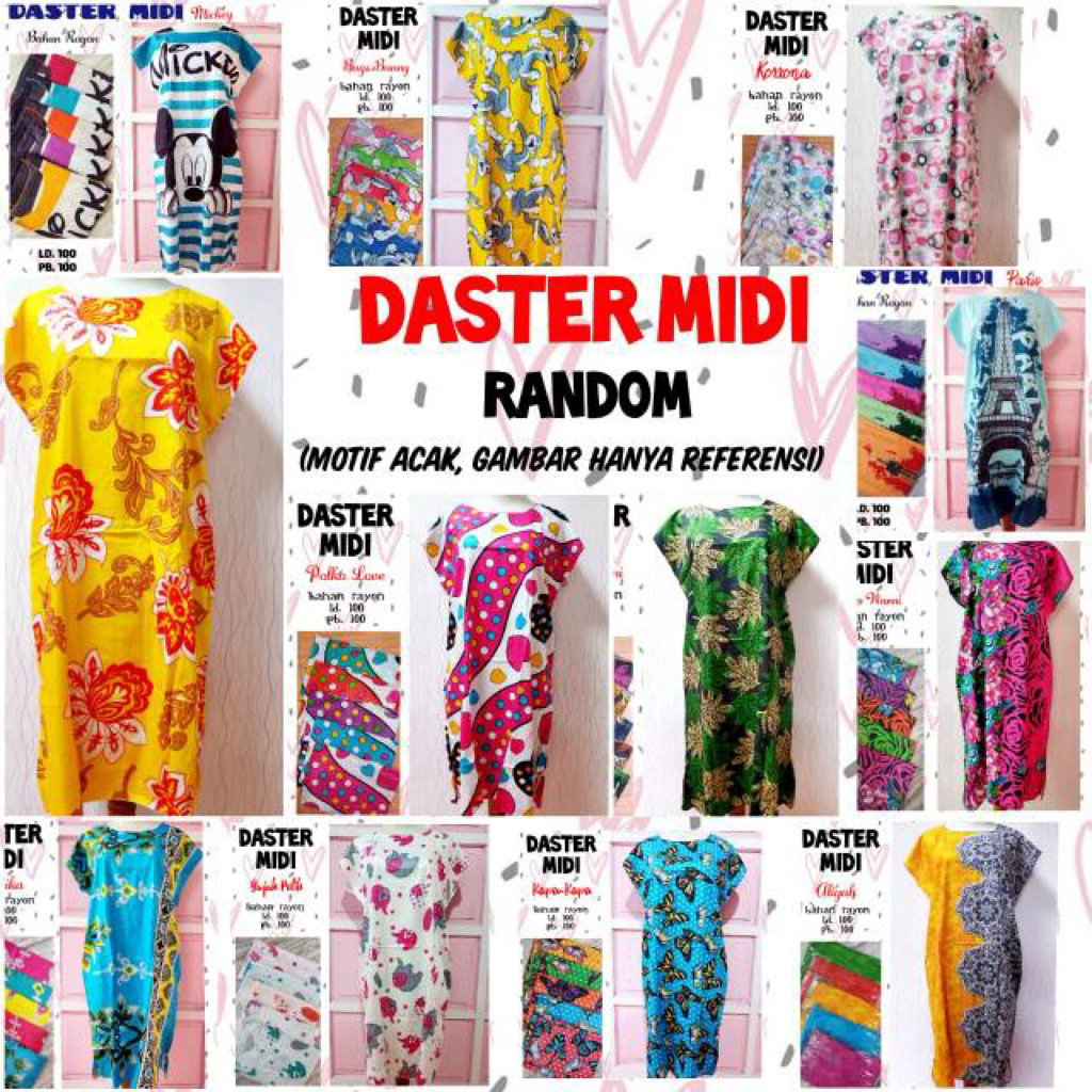 20RIBUAN DASTER MURAH MOTIF RANDOM