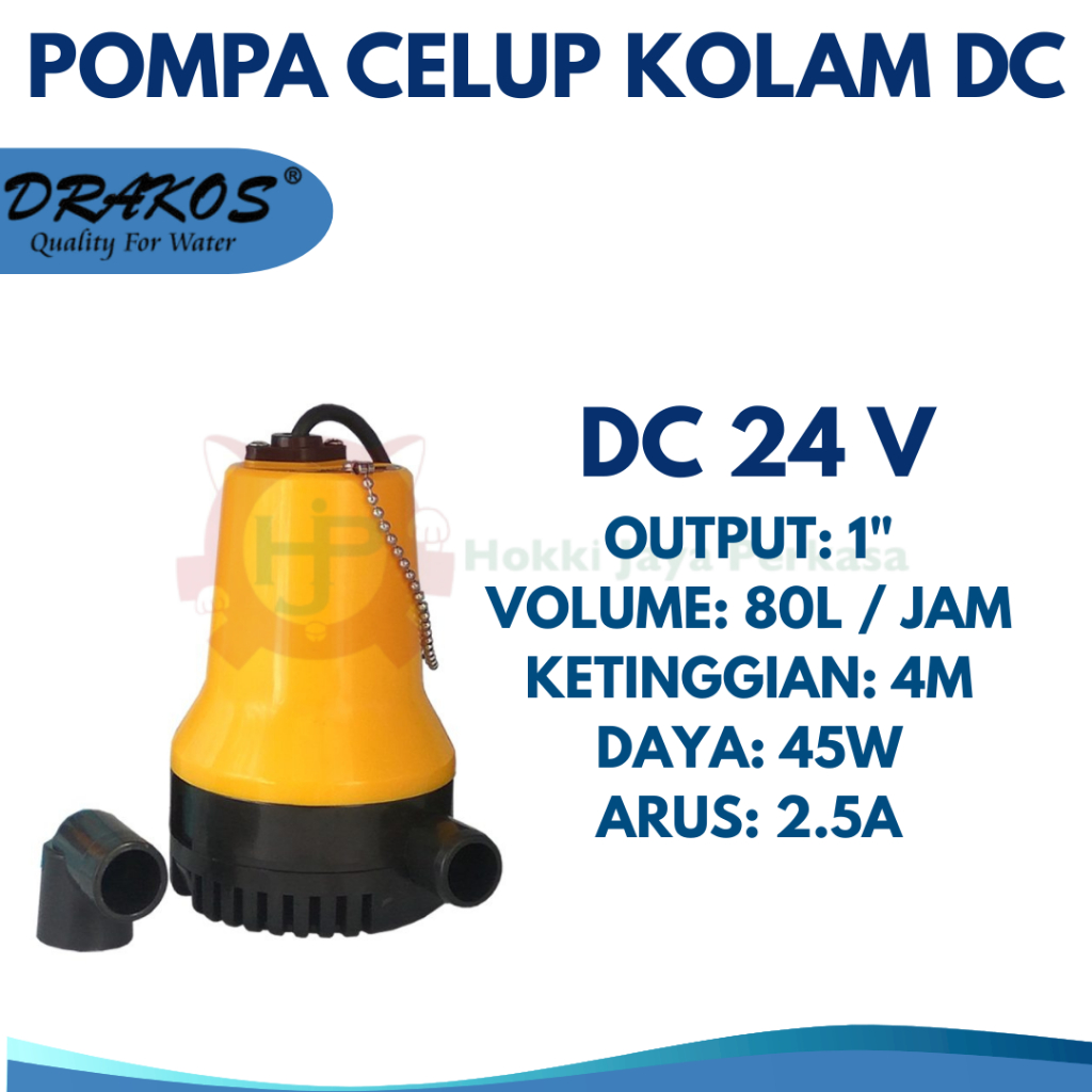 DRAKOS Pompa Celup DC 24 V Drakos DC Submersible Sewage Pump