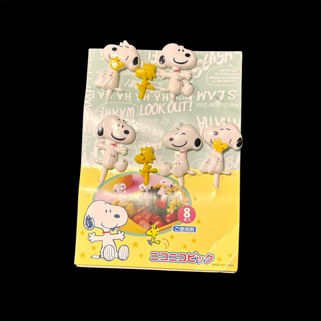 last stock food pick tusuk buah bento snoopy isi 7 pcs