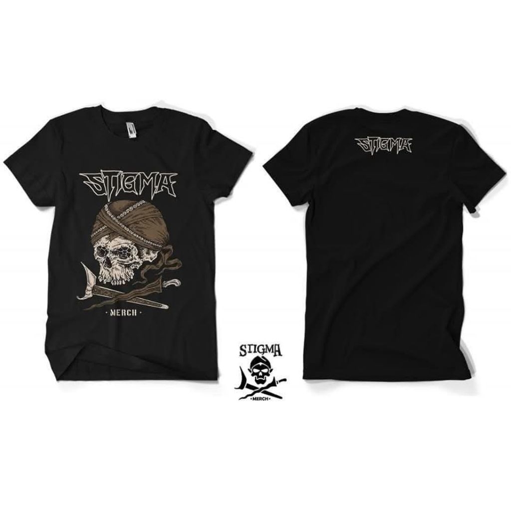 Kaos baju T-shirt original STIGMA MERCH pria wanita dewasa lengan pendek bahan cotton combed reaktif