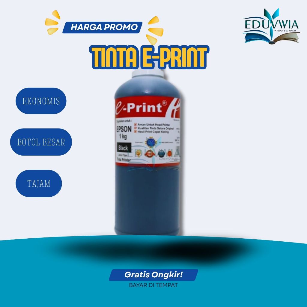 TINTA E-PRINT EPSON BULK INK 1 KG TINTA REFILL PRINTER EPSON 1 LITER WARNA LENGKAP CMYK