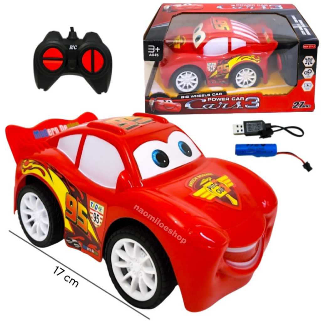 Big wheels power cars3 mcqueen roda besar mainan mobil remote control mainan mobil balap racing cars