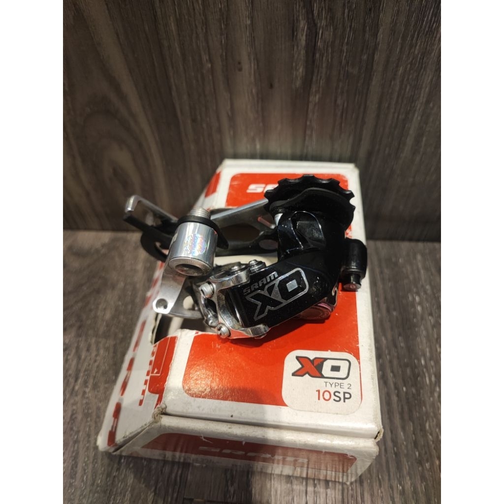 NEW RD sepeda SRAM XO Carbon type 2 10sp medium ,kondisi baru warna silver