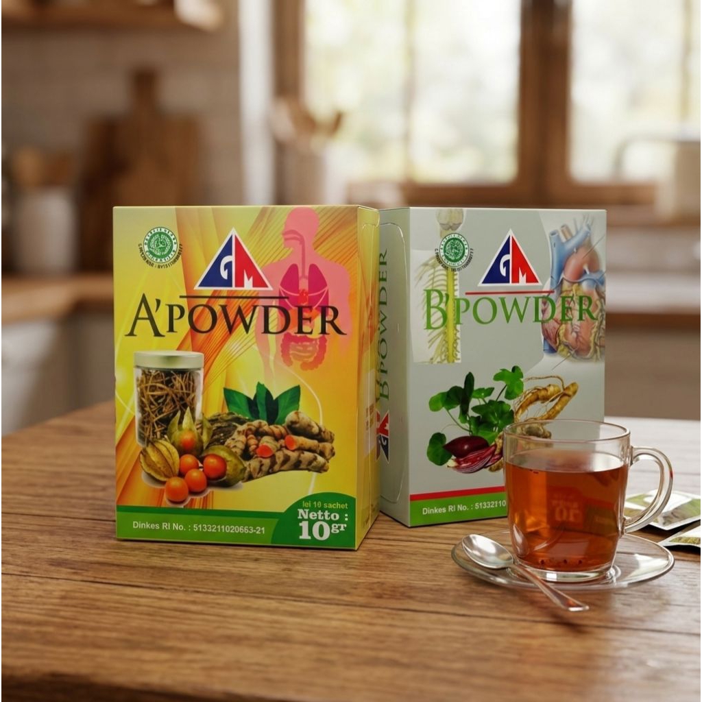 a powder &b powder gm/paket herbal gusmus original isi(2box)a.&b.powder gm