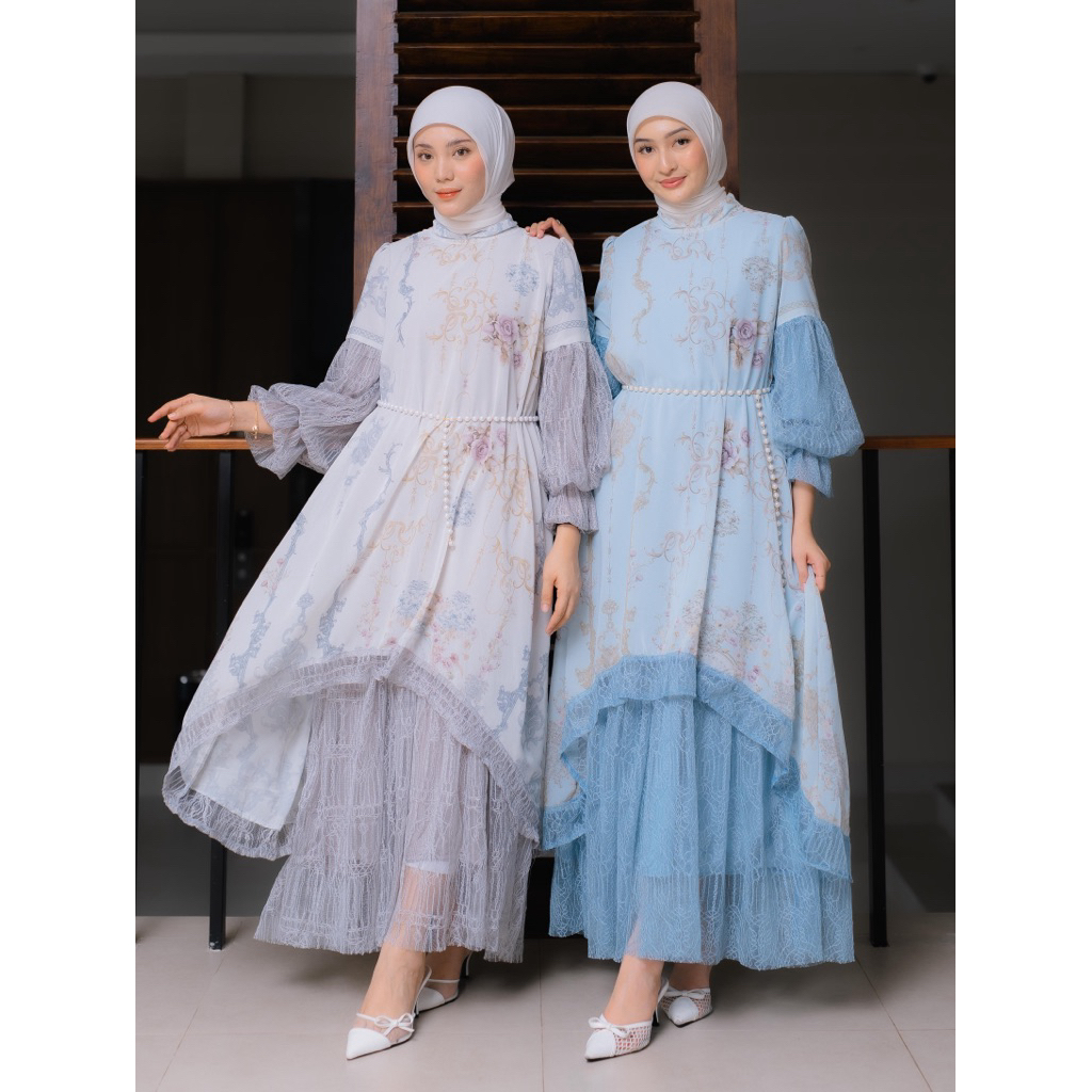 DALILA LACE MAXY | LADYFAME | RAYYA DRESS | RAYYA MAXY | DRESS LEBARAN
