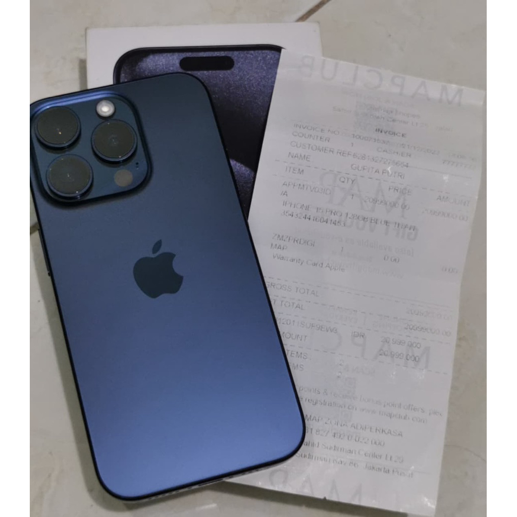 Second Apple Iphone 15 Pro 128 GB Blue Titanium DIGIMAP