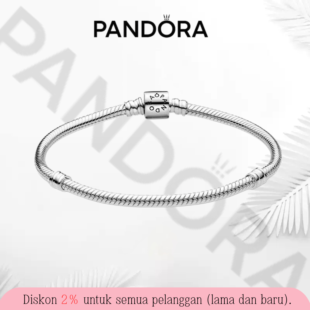 PANDORA Gelang Tangan Perak 925 Bergaya / Gelang Dasar untuk DIY