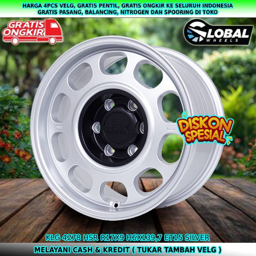 Velg hsr R17 untuk mobil Fortuner| Hardtop| Blazer| Terrano| Triton| dll velg hsr klg R17
