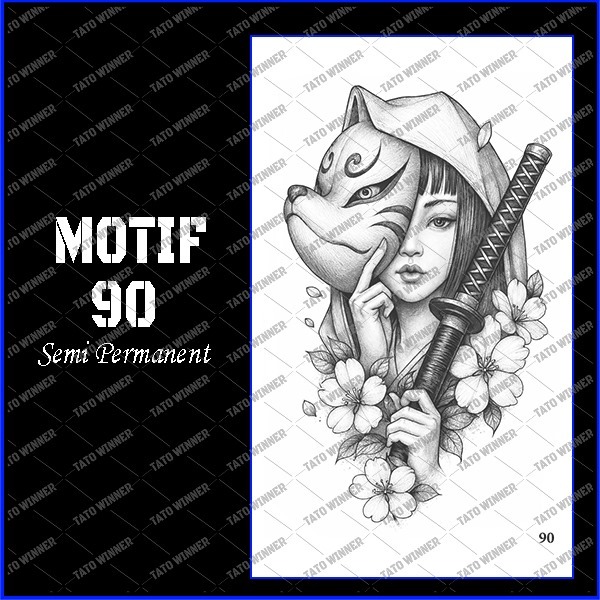 BERTATO-Stiker tato temporer semi permanen Seri GZ 90 / Tato temporer anti air semi permanen / Berta