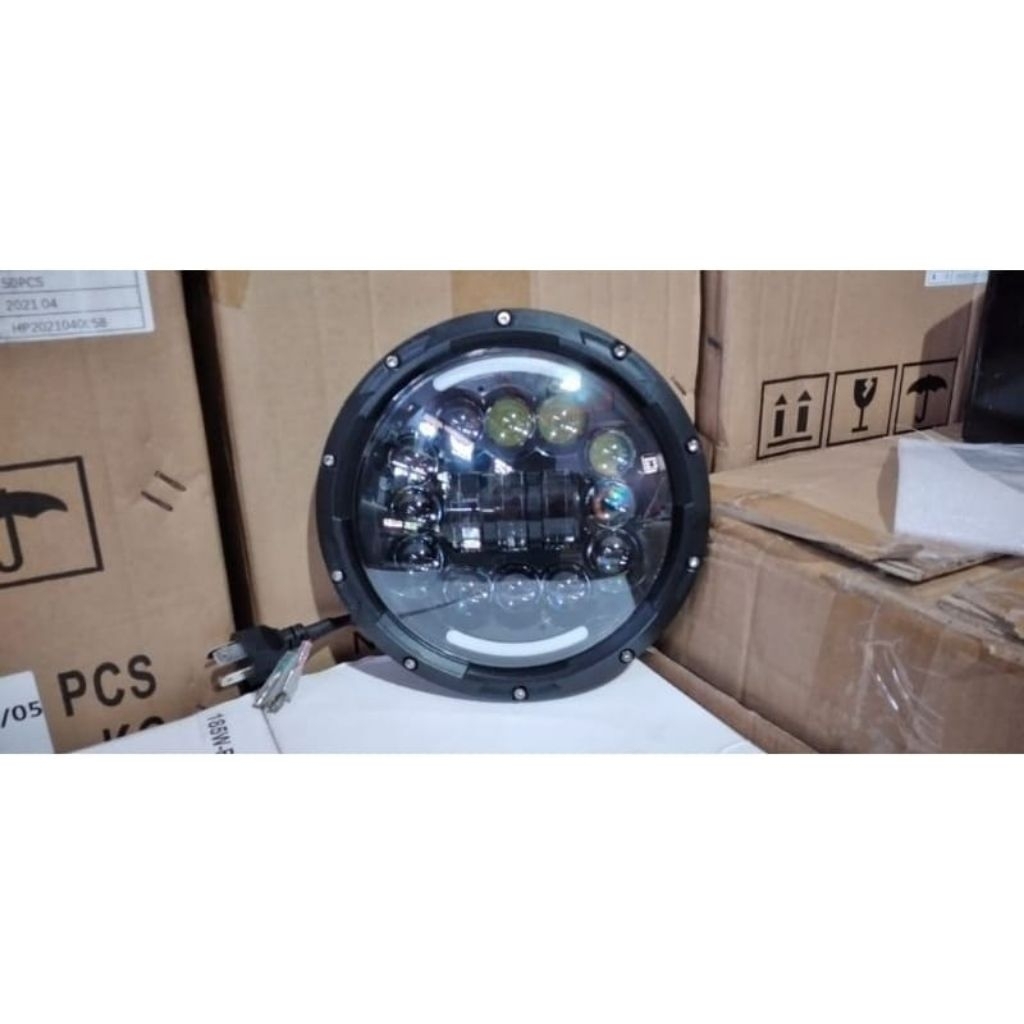 Lampu utama lampu sorot 7 inch Hi/Loo Model Spider Mobil motor