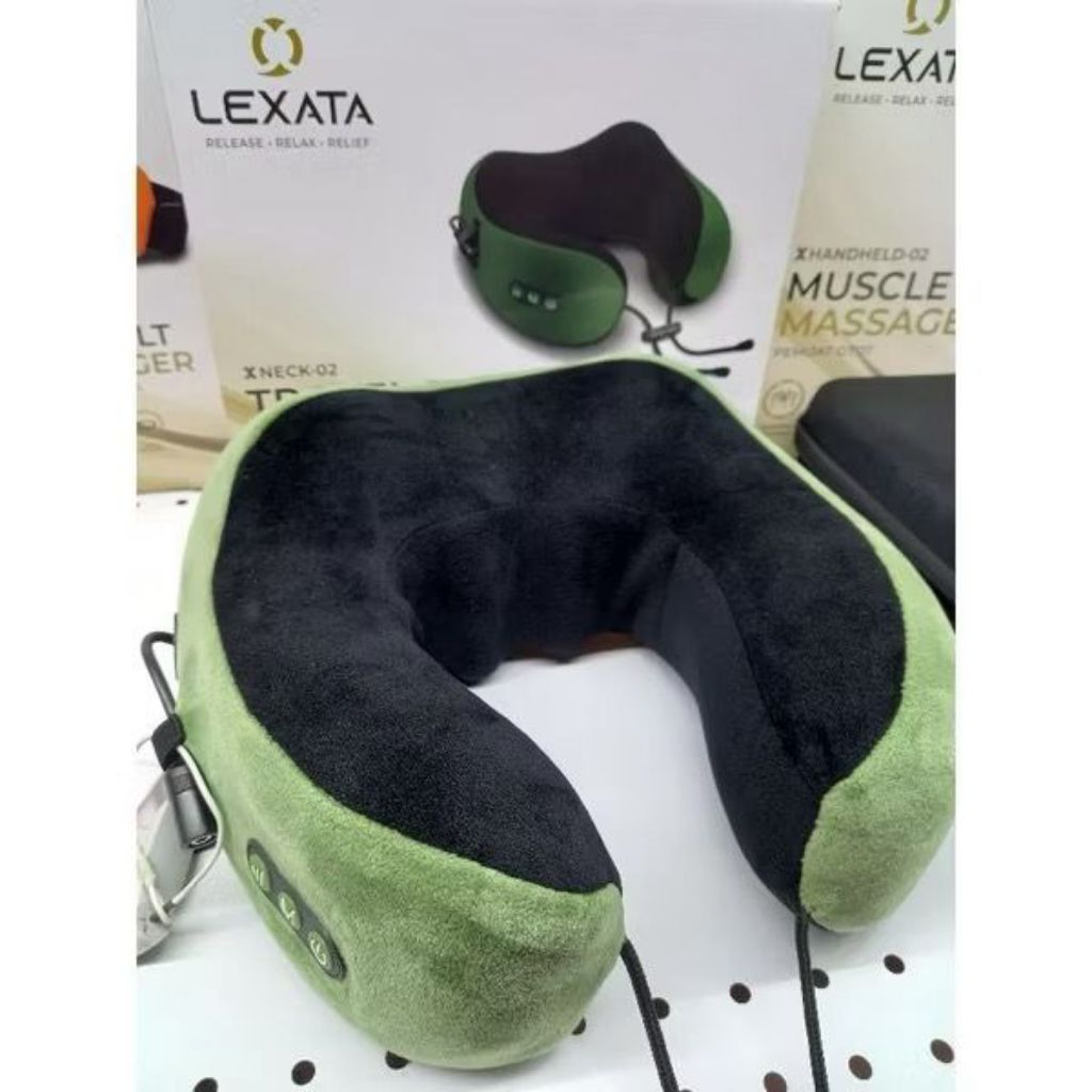 Lexata Travel Pillow Neck Massager Bantal Pijat Leher