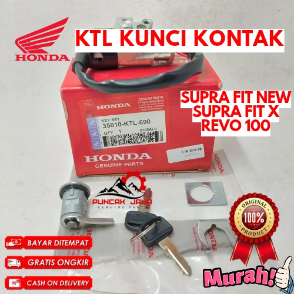 KUNCI KONTAK ORIGINAL HONDA KODE KTM, KUNCI KONTAK SUPRA X 125 KARBU, KUNCI KONTAK SUPRA X 125 HELM 