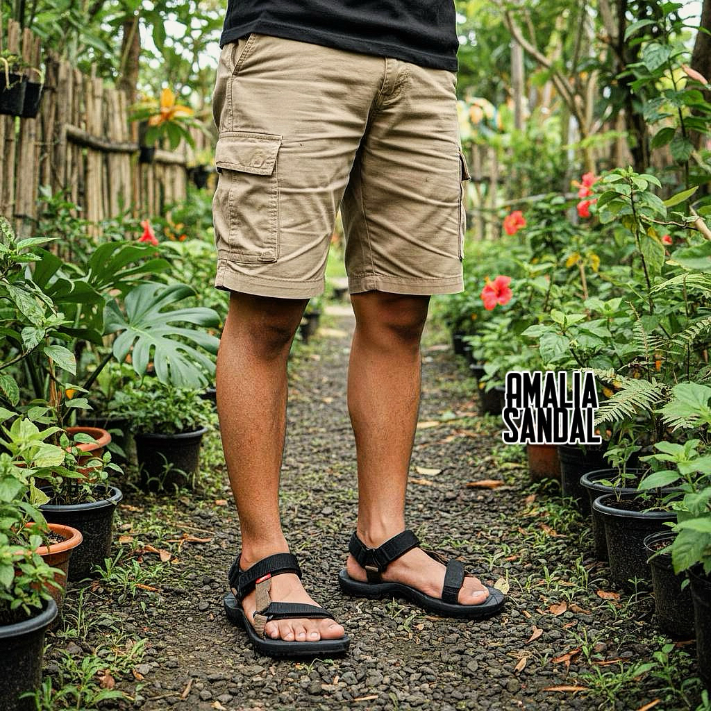 BIG PROMO PROMO BELI 1 GRATIS 1 SANDAL GUNUNG DEWASA PRIA WANITA UPPER POLYSTER WEBBING+UNIVERSAL