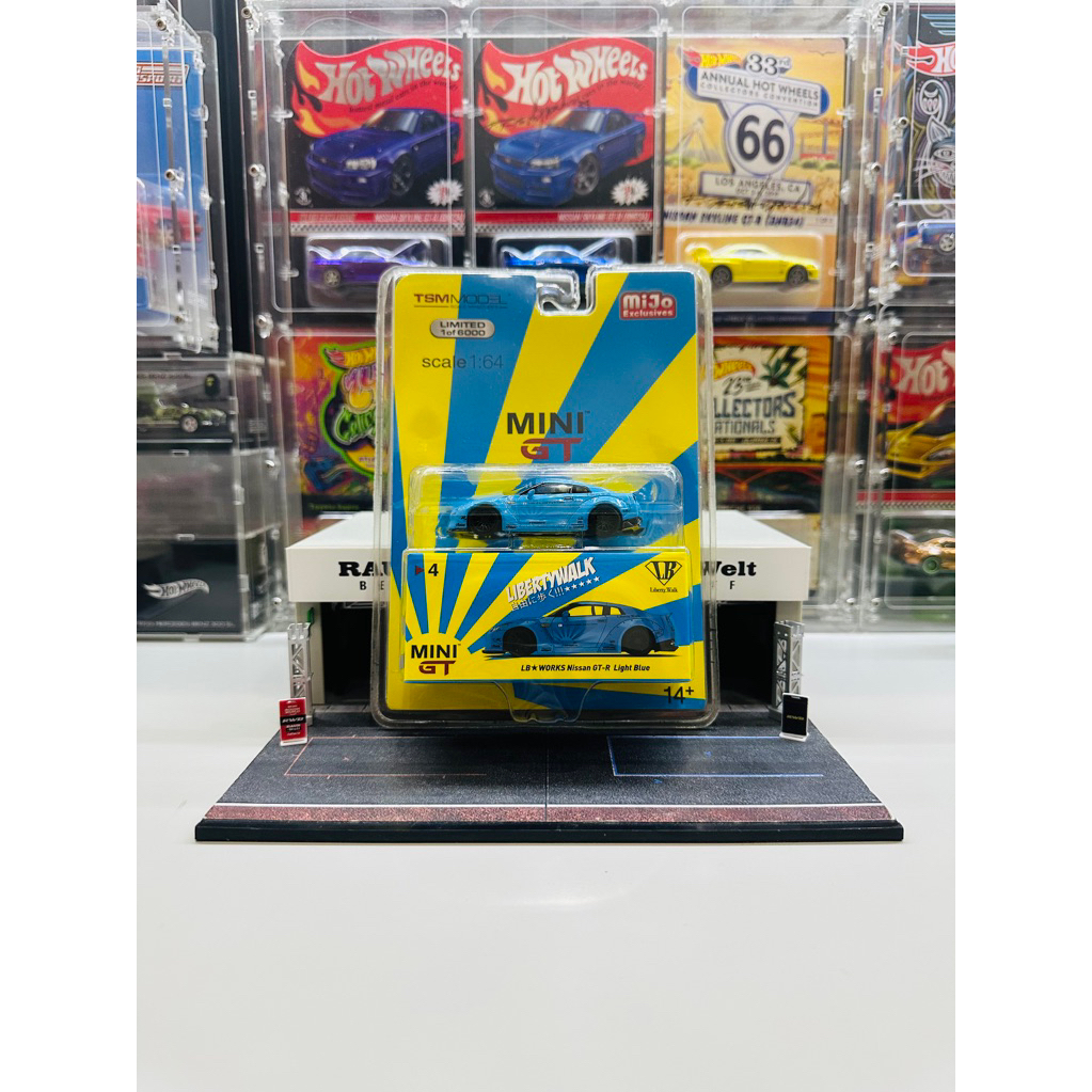 Mini GT No 4 LB Works Nissan GTR R35 Light Blue Mijo Exclusive