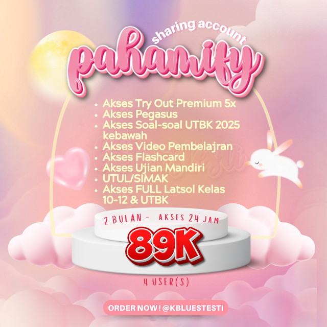 SHARING AKUN PAHAMIFY MIPY UTBK