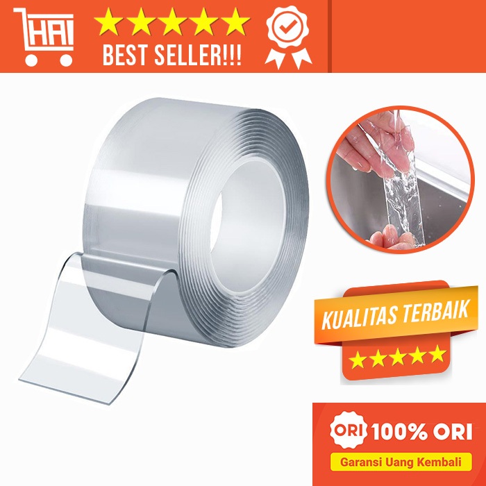 HAI - Nano Magic Tape 3 cm x 3 meter ORIGINAL Perekat Dashboard Mobil & Holder HP Anti Slip No Trace