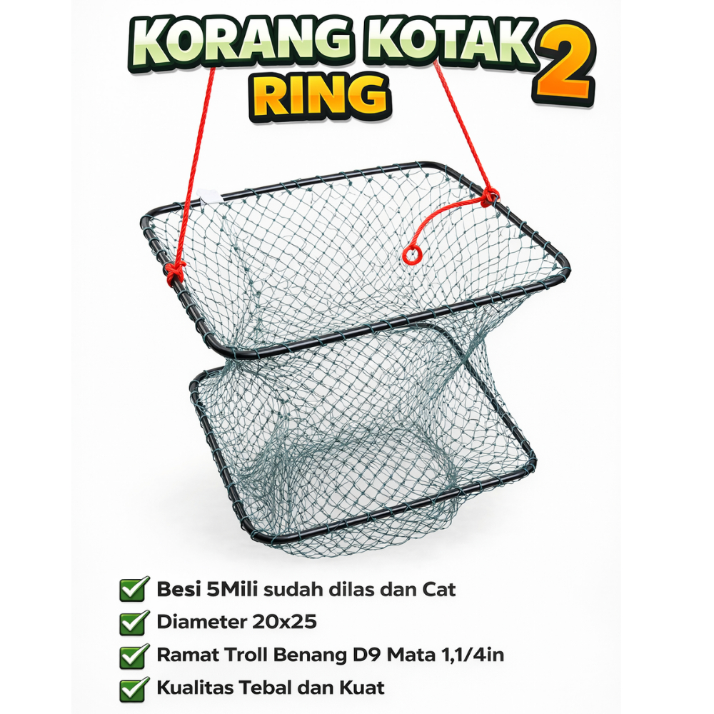korang ring 2 tempat wadah ikan panjang