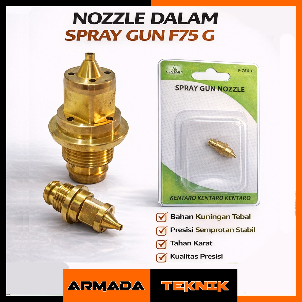 Spare Part Spray Gun Nozzle Dalam F-75G KENTARO