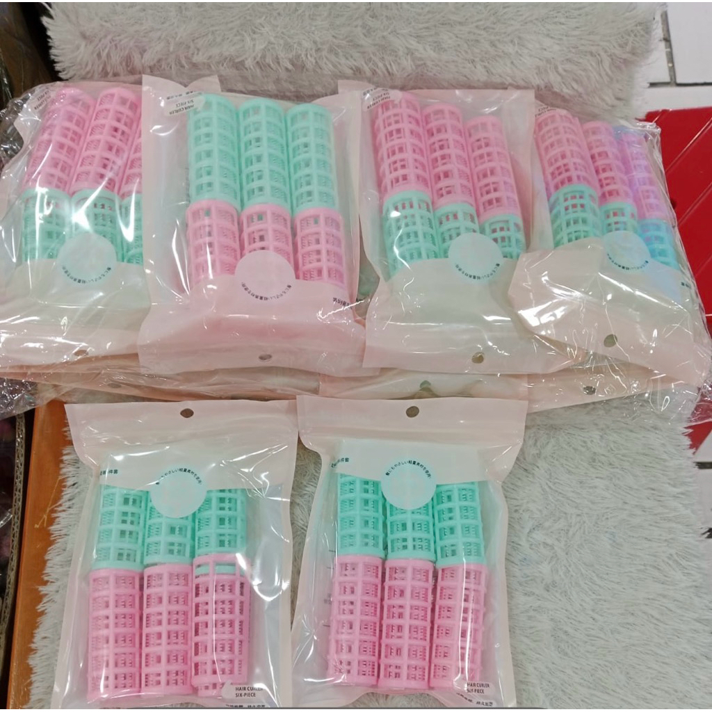 Roll Rambut Isi 6 pcs~Roll Rambut Kecil Kemasan Pouch