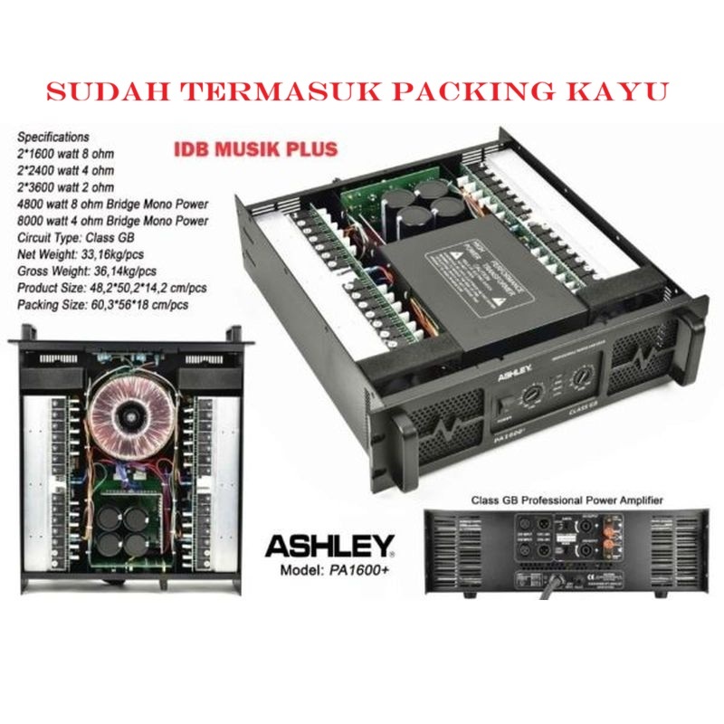 Power Ampli Class GB Ashley PA1600+ PA1600 PA 1600+ Original