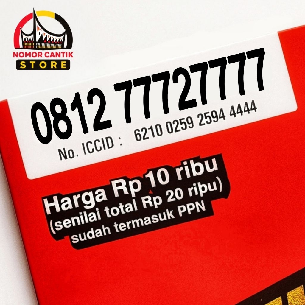 Kartu perdana Nomor Cantik Telkomsel Simpati 7777 77777777 Super Kwarted 7