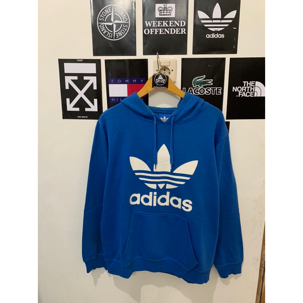 hoodie adidas biru
