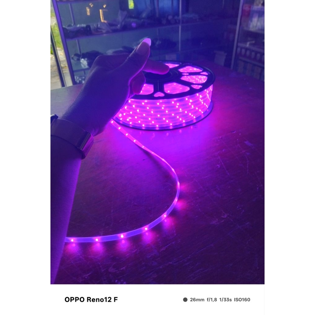 lampu LED strip 220 volt warna ungu