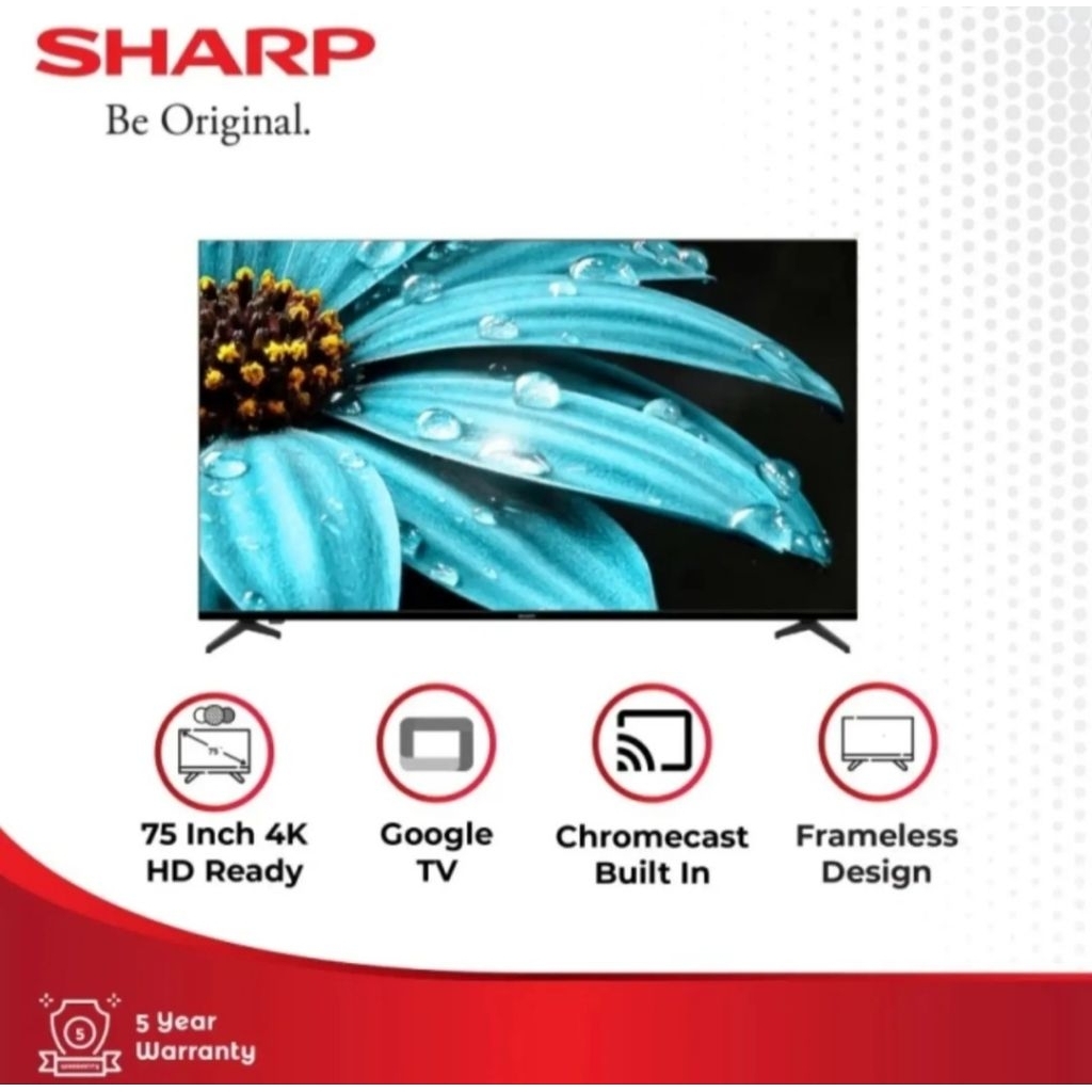 TV LED SHARP 75INCH 4K 4T-C75FJ1X GOOGLE TV TV SHARP 75INCH
