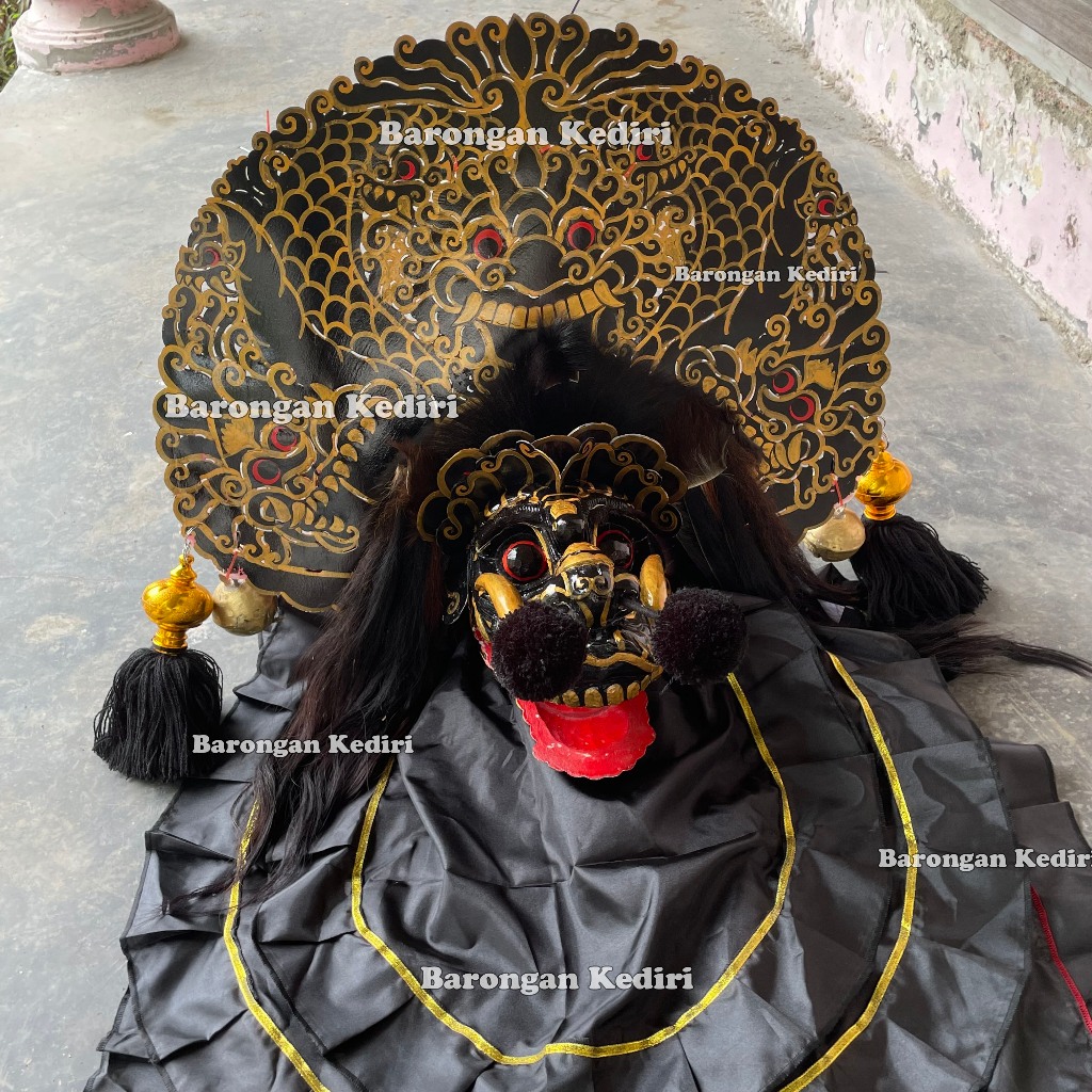 Barongan Kediri Barongan Jaliteng Kayu Waru Siung Gantung Ukuran 20 Jamang Talang Full Set