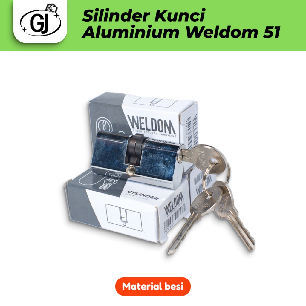 Weldom Silinder Kunci Aluminium 51 Anak Kunci Pintu Rumah