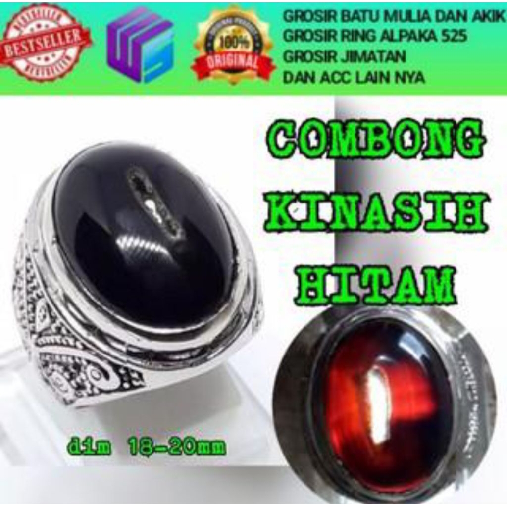 cincin batu combong hitam