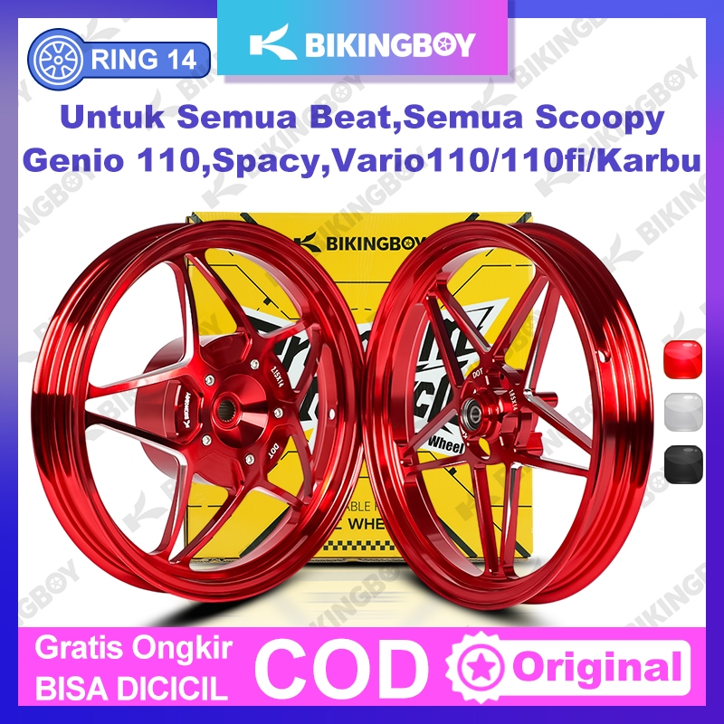 VELG Motor Ring 14 Untuk Semua Beat, Scoopy, Genio, Spacy, Vario 110/110fi/Karbu BIKINGBOY Bintang L