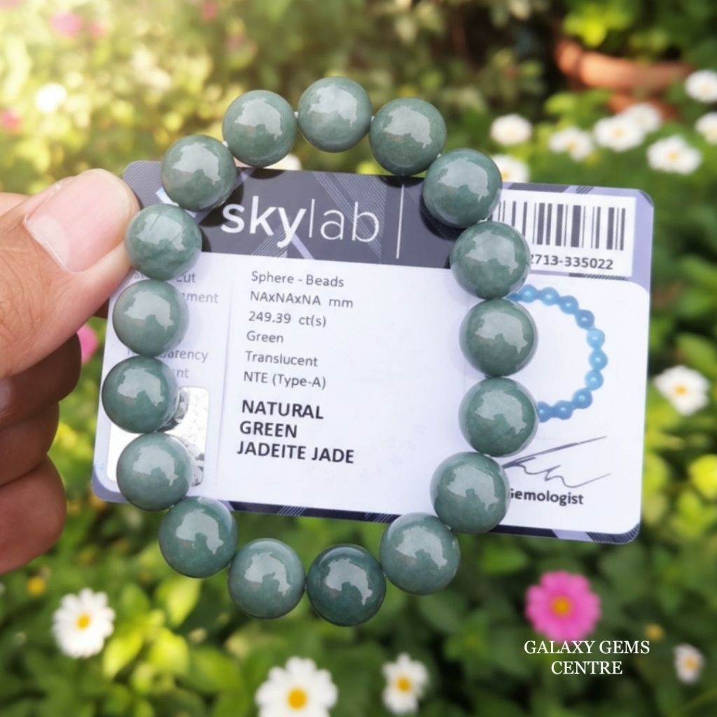 Bracellet Jadeite Jade Giok Burma Type A Gelang Giok Burma Include Certificate Memo
