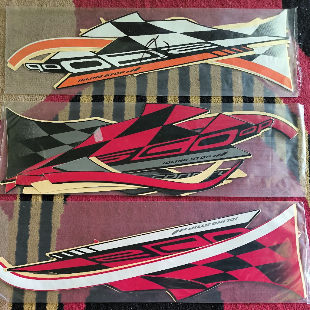Striping/Lis Body Honda Scoopy Sporty 2018 – Stiker Body Scoopy 1 Set Lengkap