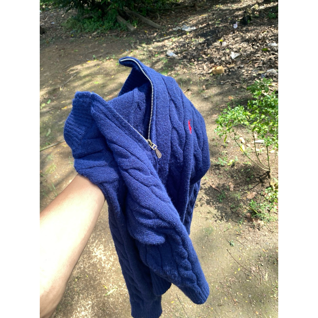 halfzip cabble knit RL