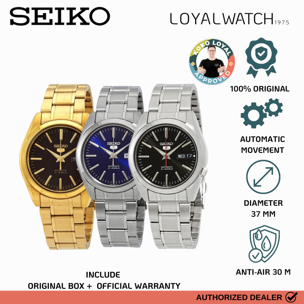 Jam Tangan Seiko 5 Sport Pria SNKL43K1 SNKL45K1 SNKL50K1 Stainless Steel Original Garansi Resmi