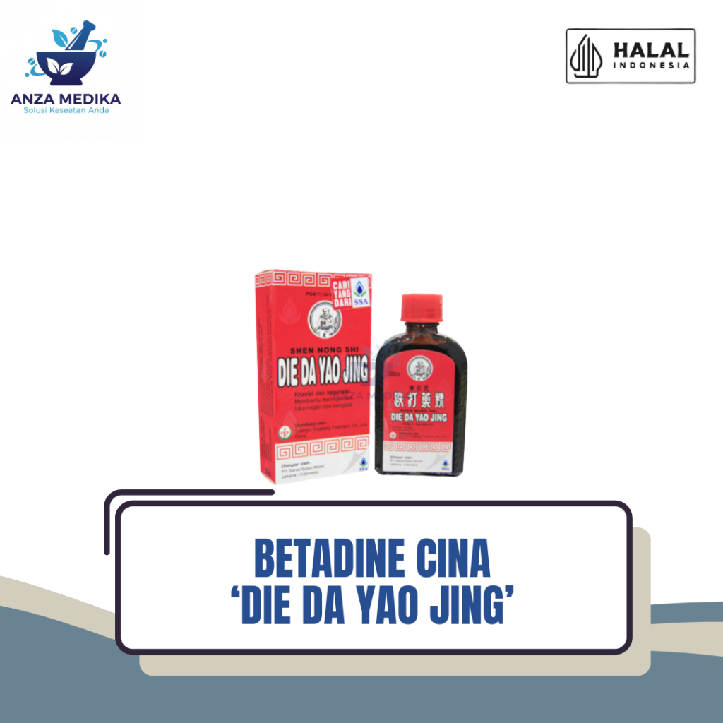 Betadine Cina Die Da Yao Jing 30ml - Obat Luka Luar, Memar, Keseleo & Luka Jatuh