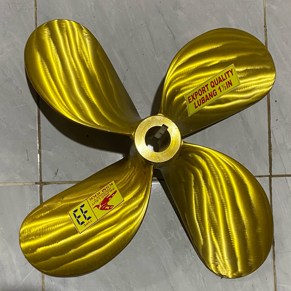 KIPAS KAPAL / BALING-BALING KAPAL TYPE 33 DAUN 4 PRODUK KARYA SAMA NAGARA BAHAN KUNINGAN