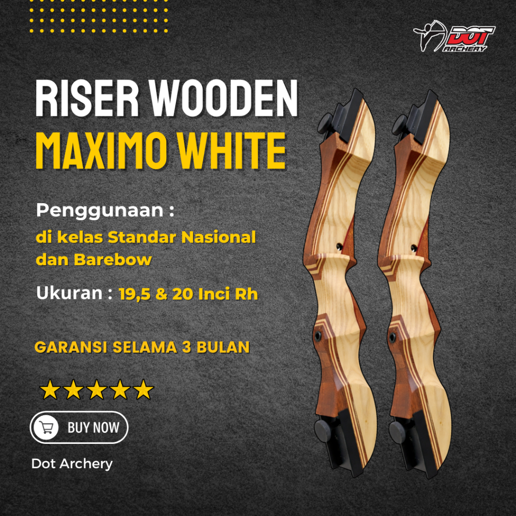 Riser Panahan | Riser Maximo Original | Handle Busur Recurve untuk Standar Bow