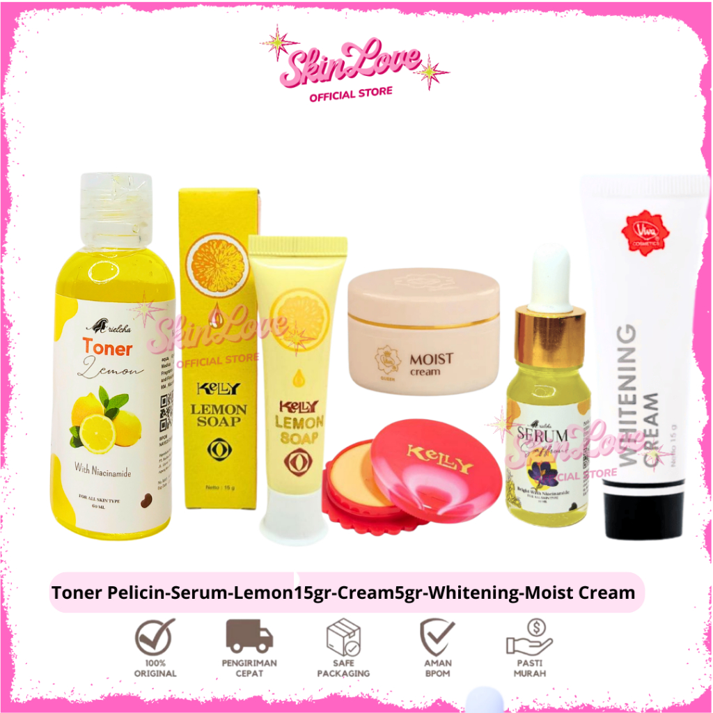 Paket Lengkap 6in1 Kelly Pearl Cream & Viva Skincare