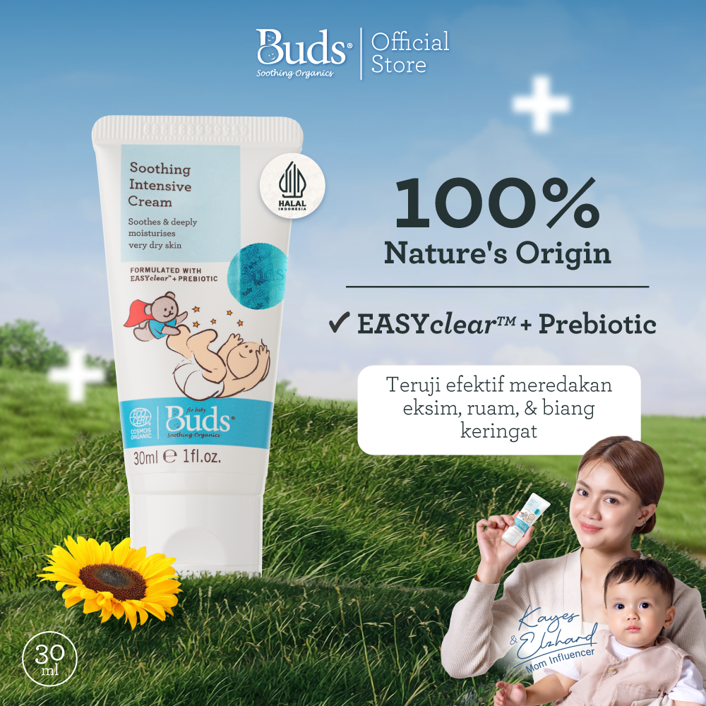 Buds Organics Super Soothing Intensive Repair Cream - Lotion atau Krim Perawatan Iritasi Luka Eczema