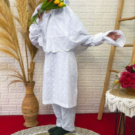 Setelan Bordir Haji Wanita /Oneset Tunik Haji Bordir/Oneset Bordir Tunik/Tunik Haji Wanita