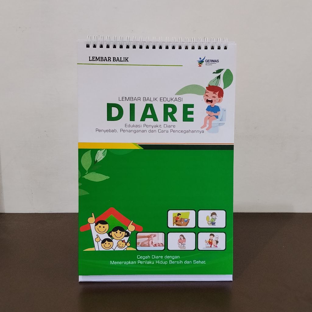 Lembar Balik Diare - Lembar Balik Edukasi Diare - Lembar Balik Promkes - Lembar Balik  Kesehatan