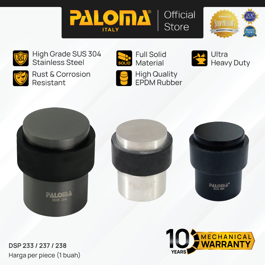 PALOMA Door Stopper Penahan Pintu Lantai Karet Door Stop Stoper Floor Rubber Pengganjal Ganjalan Pin